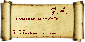 Findeisen Alvián névjegykártya